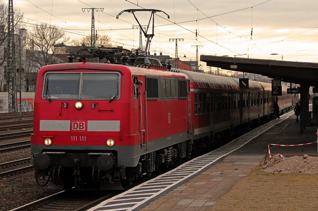 111 111 am RB48 in K�ln West am 21.02.2012
