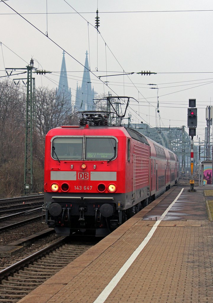 143 674 am RB27 in K�ln Messe/Deutz am 29.03.2013

