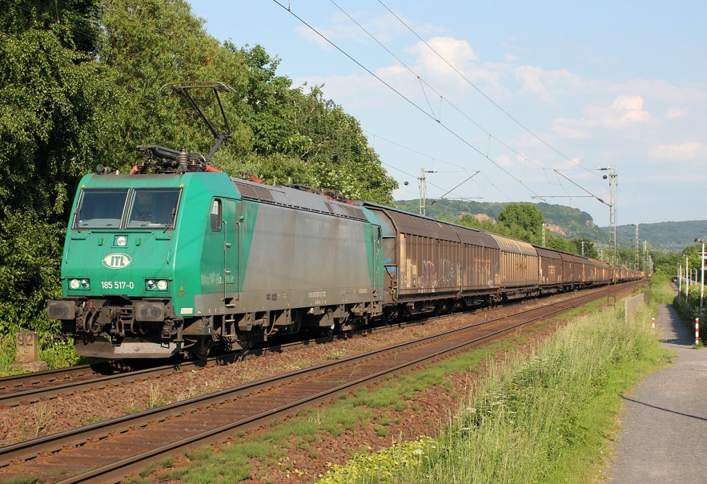 185 517-0 der ITL in Bonn Limperich am 07.06.2013