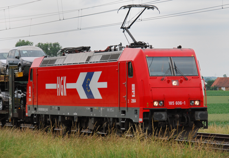 185 606-1, HGK, aufgenommen am 20.06.12, bei Treuchtlingen.