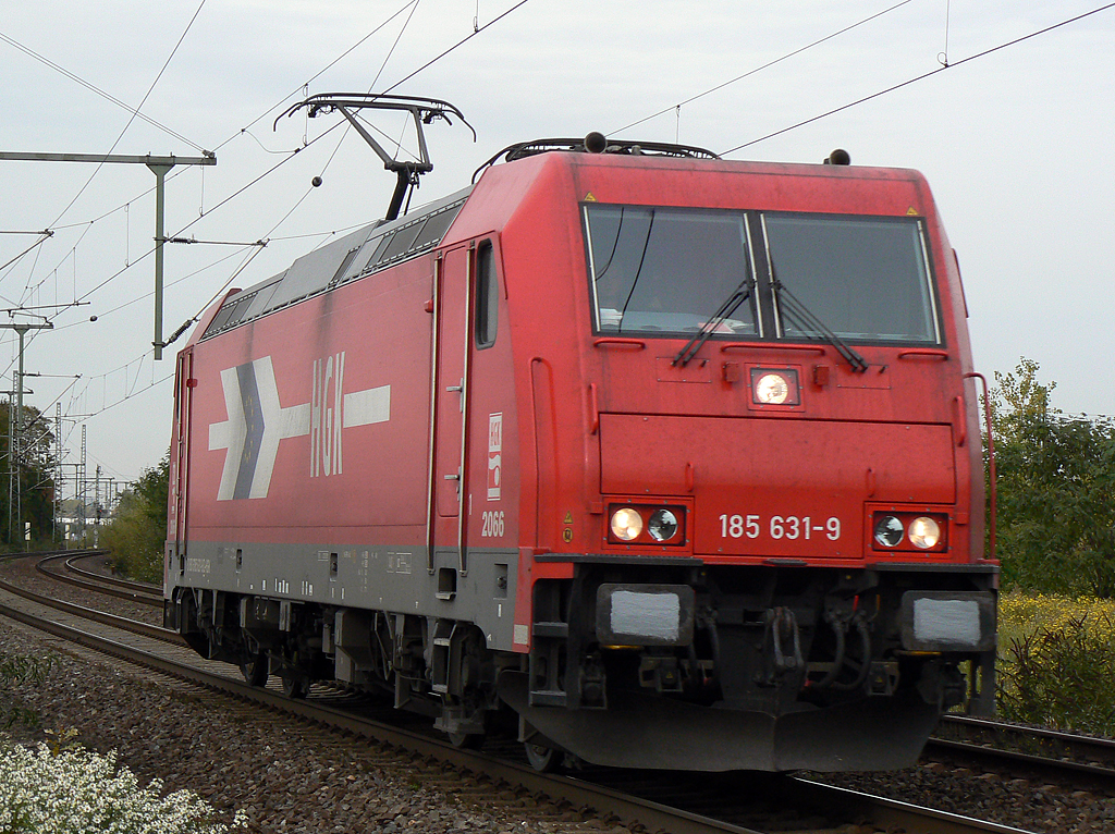 185 631-9 der HGK in Porz Wahn am 26.10.2010
