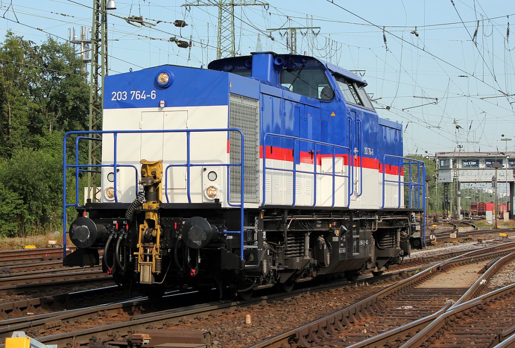 203 764-6 in Chemion Diensten (vormals Alstom) in Gremberg am 27.06.2011