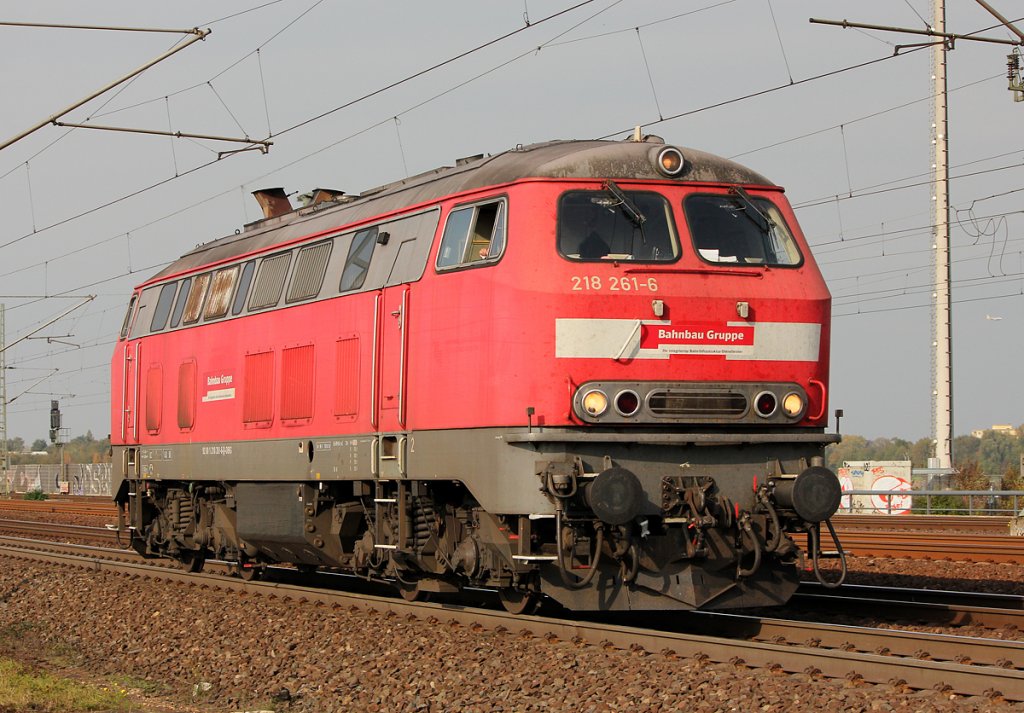 218 261-6 Lz kurz vor Porz Wahn am 17.10.2011
