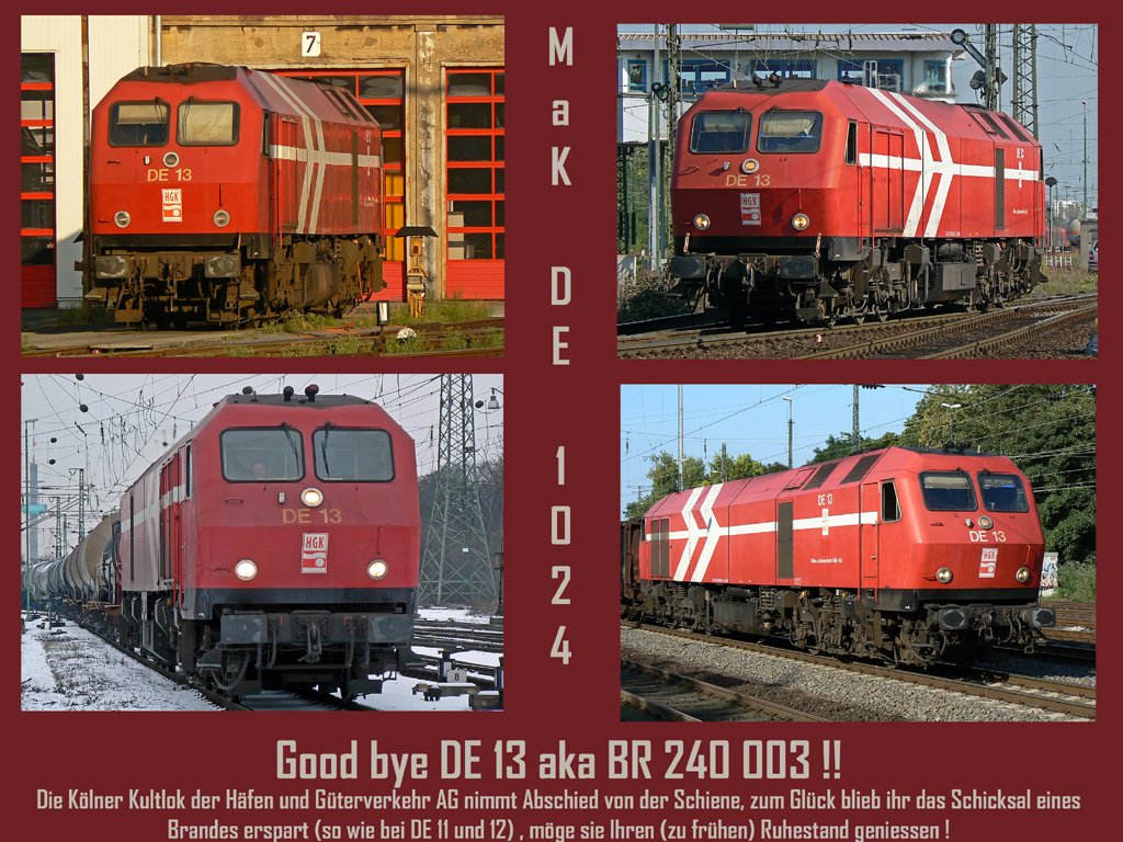 auf Wiedersehen DE 13 !! 