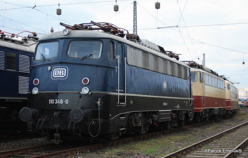 Die 110 348, 113 und 103 als Lokzug zum DB Museum Koblenz.