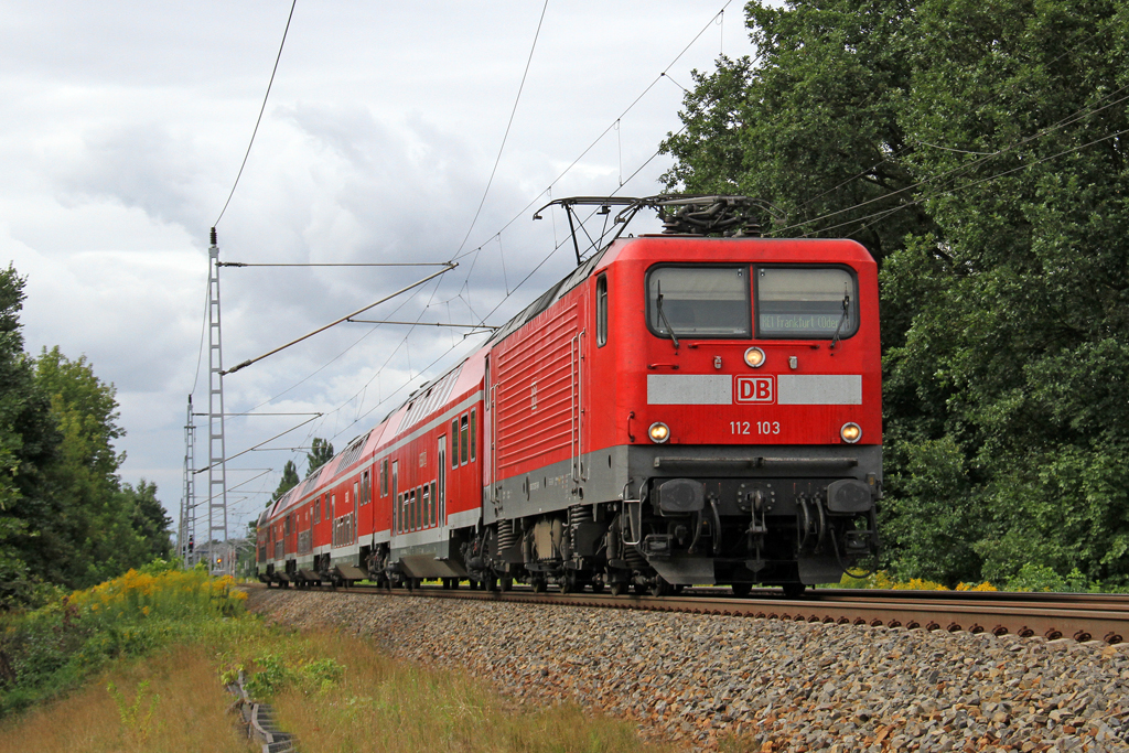 Die 112 103 in Erkner am 10,08,12