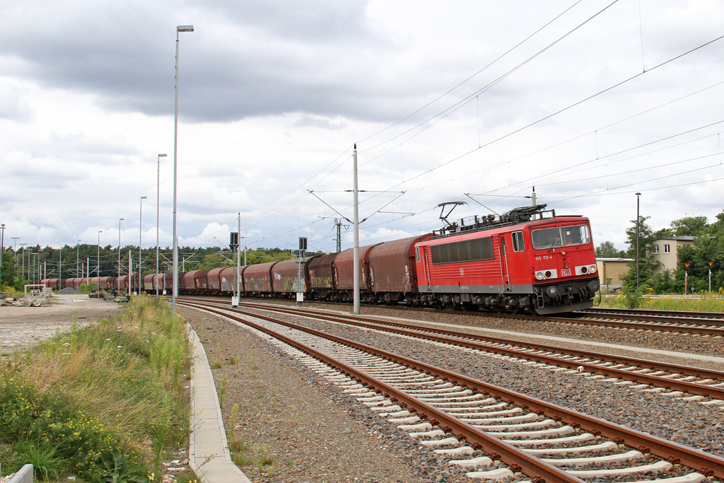 Die 155 113-4 in Erkner am 10,08,12