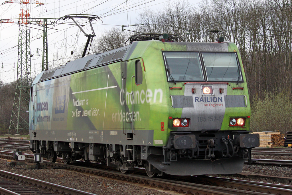Die 185 152-6 (K+S) in Gremberg am 02,04,10