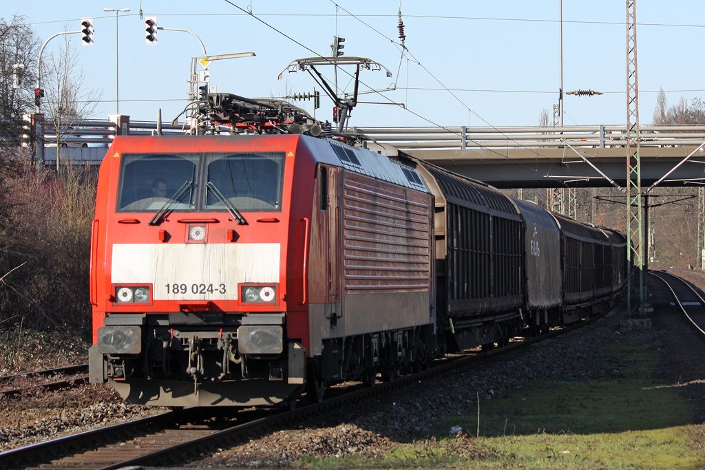 Die 189 024-3 in Oberhausen Sterkrade am 06,03,10