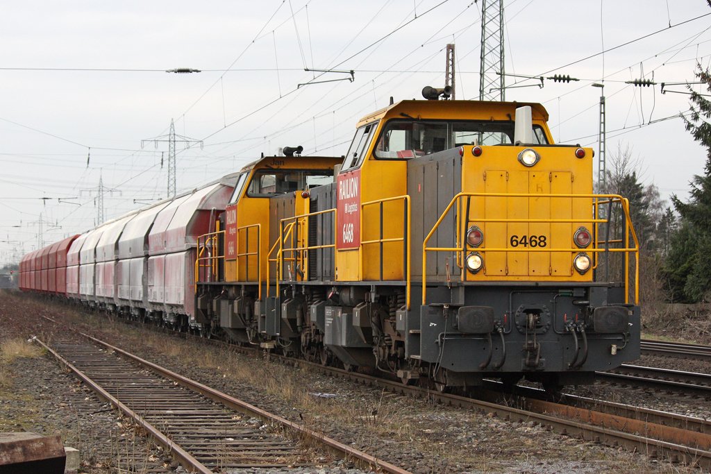 Die 6468 und 6464 auf dem weg nach W�lfrath in Ratingen Lintorf am 19,03,10