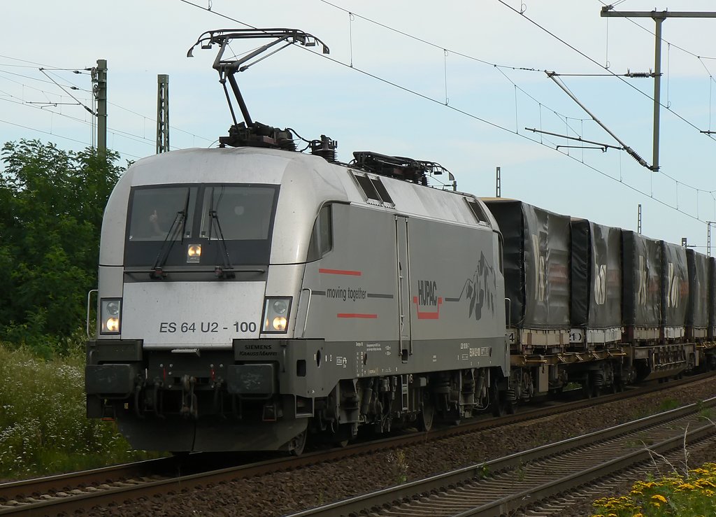 ES 64 U2-100 in Porz Wahn im Sommer 2009