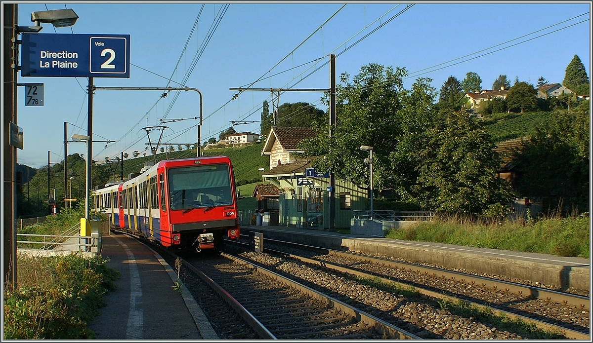 Als Ersatz f�r die zunehmend st�rungsanf�lligen Gleichstrom BDe 4/4 II 1301-1302 beschaffte die SBB f�nf Bem 550.
Russin, den 31. Aug. 2010