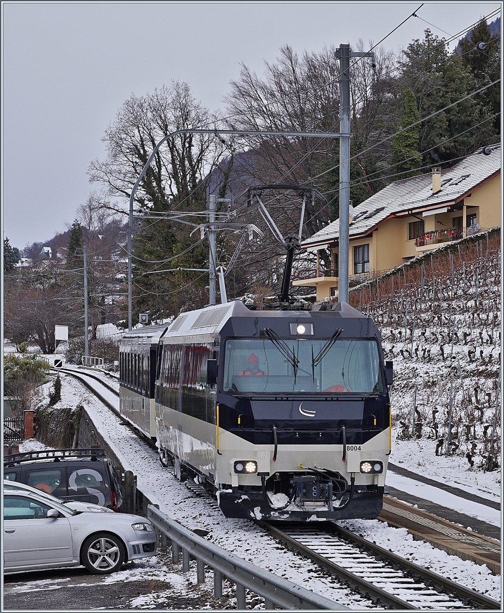Die MOB Ge 4/4 8004 damals ganz frisch aus der Revision gekommen mit einem Dienstzug bei Planchamp. 

29. Dez. 2017
