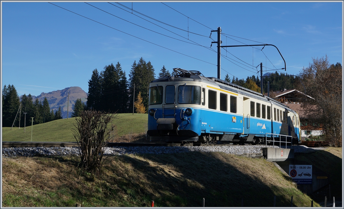 Endstation Saanenmöser! Infolge Bauarbeiten war Saanemöser ende Oktober/Anfang November 2016 für gut zwei Wochen Endstation der MOB; nach Zweisimmen und der Lenk wurde ein gut funktionierender Busersatzverkehr angeboten.
29. Okt. 2016