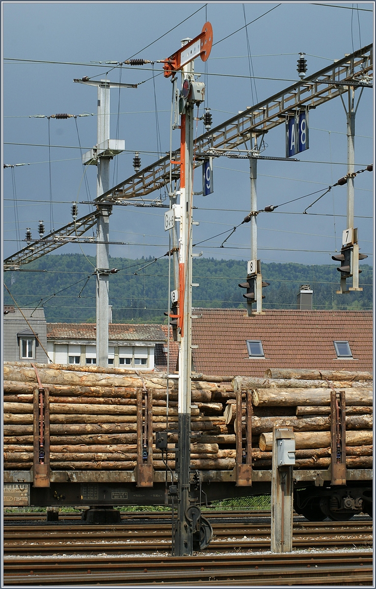 Seit 1917 regelt das Formsignal G 4-6 im Rangierbahnhof den Zugsverkehr.


8. Mai 2009 