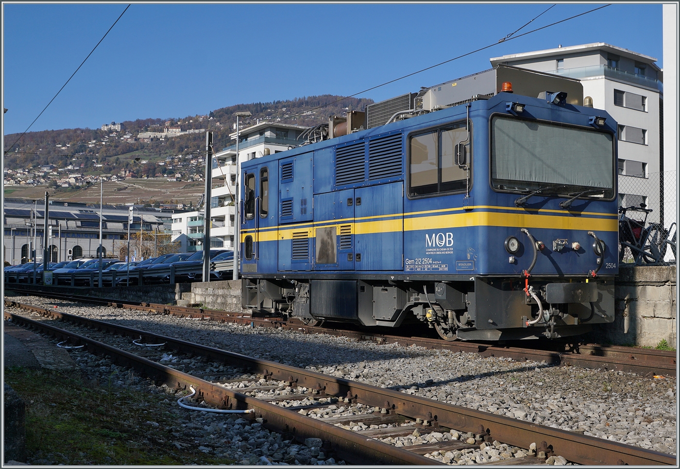 Schon leicht ausgebleicht watet der blaue MOB Gem 2/2 2504 in Vevey auf seinen nächsten Einsatz. 

14. Nov. 2024