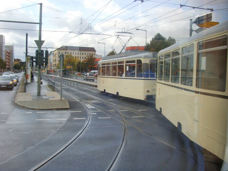 REKO-Zug unterwegs (aus dem 2. Beiwagen) Berlin Oktober 2009