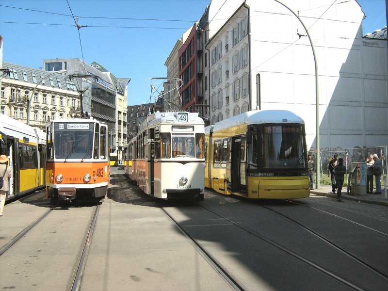 TATRA, REKO & FLEXITY am Hackschen Markt, 19.4.2009