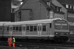 Ein X-Steuerwagen auf der S6 ist in K�ln grauer Alltag, die Weichenschmierer mussten am 28.02.2011 die Weichen von K�ln Hbf schmieren