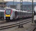 Class 745, Überführungsfahrt des neuen elektrischen Flirt UK beim ersten Stopp in Konstanz.