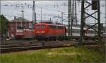 Die 56 Jahre alte 115 114-4 fährt aus Singen mit IC Zürich-Stuttgart aus.