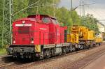203 007-0 der BEG mit Gleiskran in Bonn Oberkassel am 02.07.2011