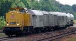 DB Instandhaltung Br 203 302-5 in Munster mit einen Spritzzug.