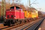 V100 1041 mit Speno Bauzug in Bonn Oberkassel am 19.03.2012