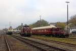Die K�f 11 227 neben V100 2299 und 217 014-0 in Frankenberg (Eder) am 23,10,10