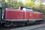 Hier die V100 nach der Einfahrt in Solingen Schaberg am 25.10.09 .