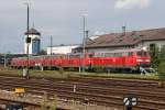 Die Werkstattreihe mit 217 017-3 in M�hldorf am 02,08,10