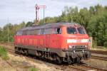 Danny mit seiner 218 307-7 in Munster beim umsetzen.
