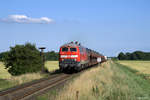 218 385-3 und 218 322-6 sowie 628 521-7  Archsum  mit dem AS-K 1448 (Bredstedt/Niebüll - Westerland(Sylt)) am 06.07.2017 bei Lenshallig am BÜ Südergotteskoogweg.