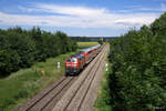 218 427-3 mit dem IRE 4215 (Stuttgart Hbf - Lindau Hbf) am 29.07.2017 bei Mochenwangen.
