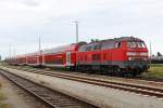 Die 218 400-0 in M�hldorf am 02,08,10