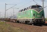 V200 053 der Brohltalbahn vor  Porz Wahn am 06.04.2011