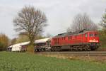 Die 232 259-2 zwischen Dornap-Hahnenfurth und Mettmann am 16,04,10