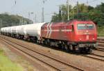 DE13 der HGK mit Gaskesselzug in K�ln West am 01.09.2011