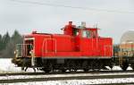362 550-6, aufgenommen am 14.12.09, bei der Durchfahrt durch Gersthofen, Strecke Donauw�rth-Augsburg.