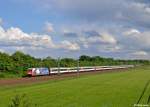 101 070-1 mit dem EC 8 von Chur nach Hamburg am 24.05.2013 bei Langenfeld(Rhld.).