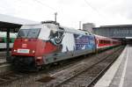 101 070 fuhr schon die Premiere Fahrt des M�nchen N�rnberg Express und auch nach ihrer Beklebung ist sie noch manchmal an diesem Zug zu sehen.