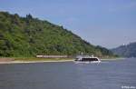 103 235-8 mit dem IC 119 von M�nster nach Innsbruck am 14.07.2013 zwischen Boppard-Bad Salzig und Boppard-Hirzenach.