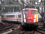 110 325-8 am IC336 von Emden nach Luxembourg bei der Einfahrt in K�ln Hbf.