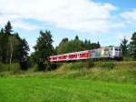 111 027 mit der Werbefolie   850 Jahre M�nchen   unterwegs als RE nach Salzburg Hbf.