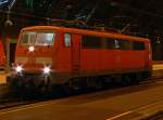 111 075-8 nach dem Abkuppeln vom Steuerwagen und Abfahrt des RE9 an Gleis 3 in K�ln Hbf am 02.01.2011