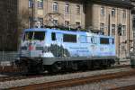 111 031 bei der Bereitstellung in M�nchen HBF