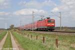 Die 112 172-2 bei Quarnstedt am 05,05,13 