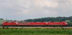 120 105-2 + 120 124-3 + 115 205-7 + 120 154-0, aufgenommen am 21.07.11, kurz nach Burgau.