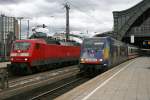 Die 120 132-6 und 101 101-4 in K�ln Hbf am 28,02,10