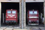Die 142 255-9 und 211 001-3 im DB Museum Halle (Saale) am 02,07,10